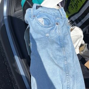 So jeans slightly worn